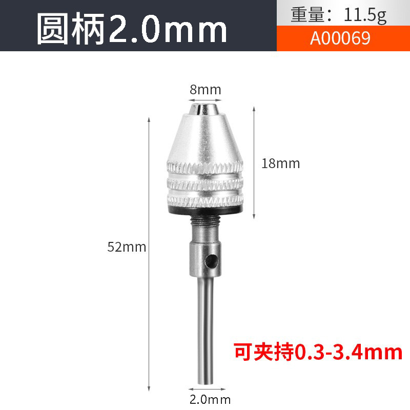 Mandril de conversión desmontable, ligero y multifuncional de aleación de aluminio, mandril de conversión universal de vástago hexagonal de tres mordazas para amoladora eléctrica