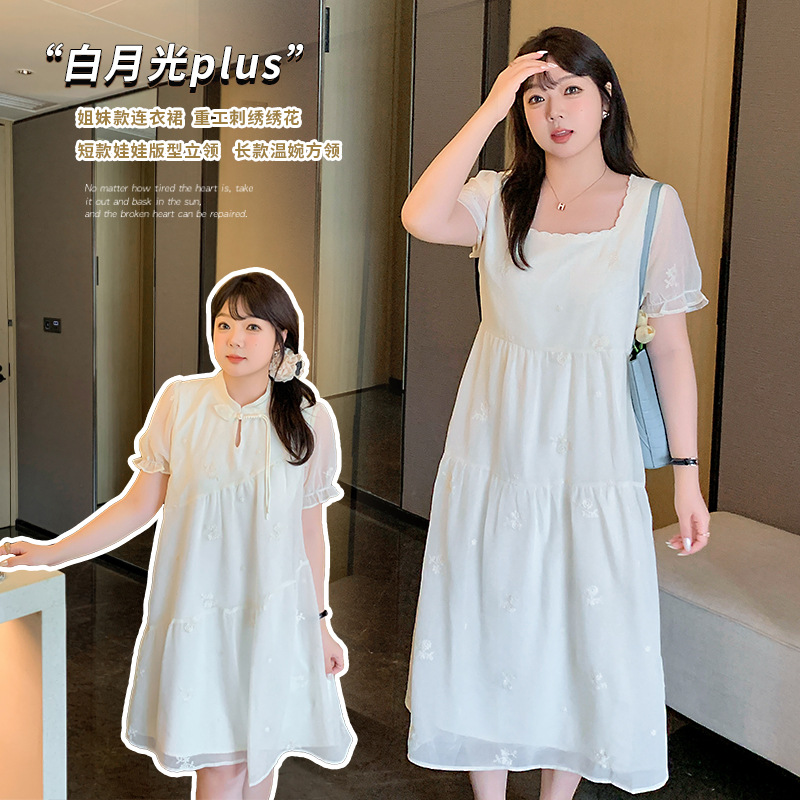   夏  XL-5XL 大きいサイズ ワンピース（2タイプ：ショート丈、ロング丈）