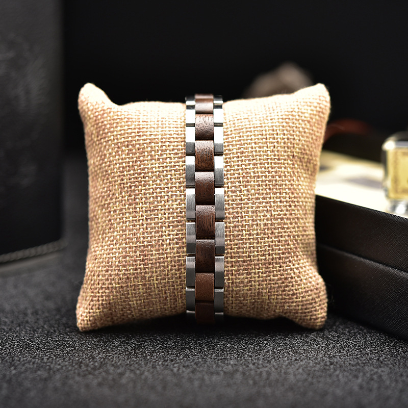 48g Weight Bracelets Classification Wood Chain Material 1 Piece Quantity Holiday, Daily Occasion Wood Material Geometric Pattern Men's Gender Vintage Style, Simple Style Style Vintage Style Simple Style Geometric Wood Men's Bracelets Men's Chain Bracelets 6