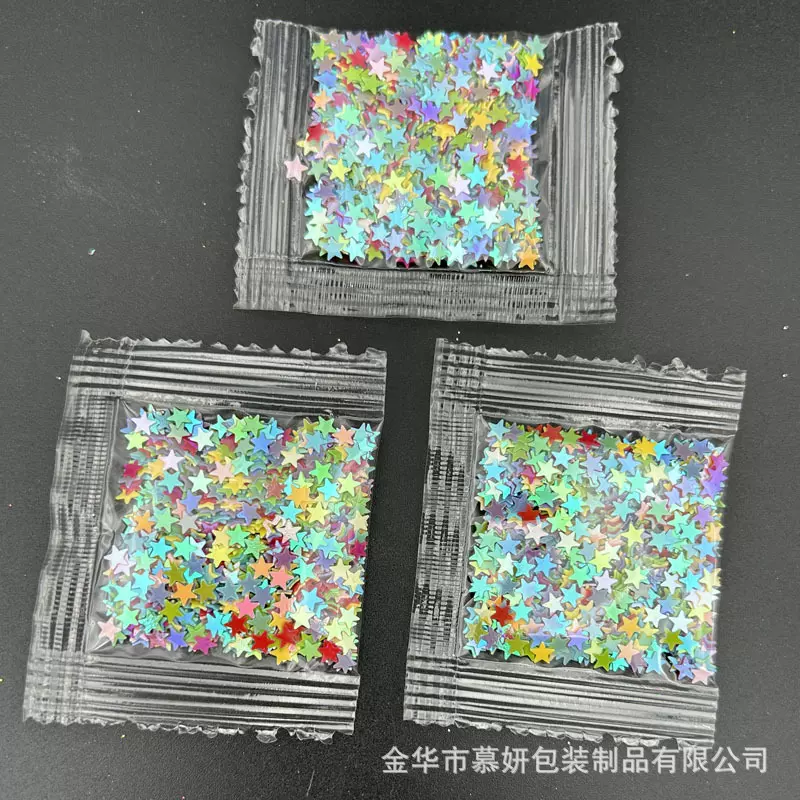 1g五角星亮片闪粉小袋装彩色混合星星亮片diy材料包手工制作配件