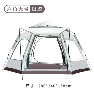 Avtomobil dam çadırları | Field Camping - hexagon-upgraded-cloud-gray-plus-moisture-pad-tent
