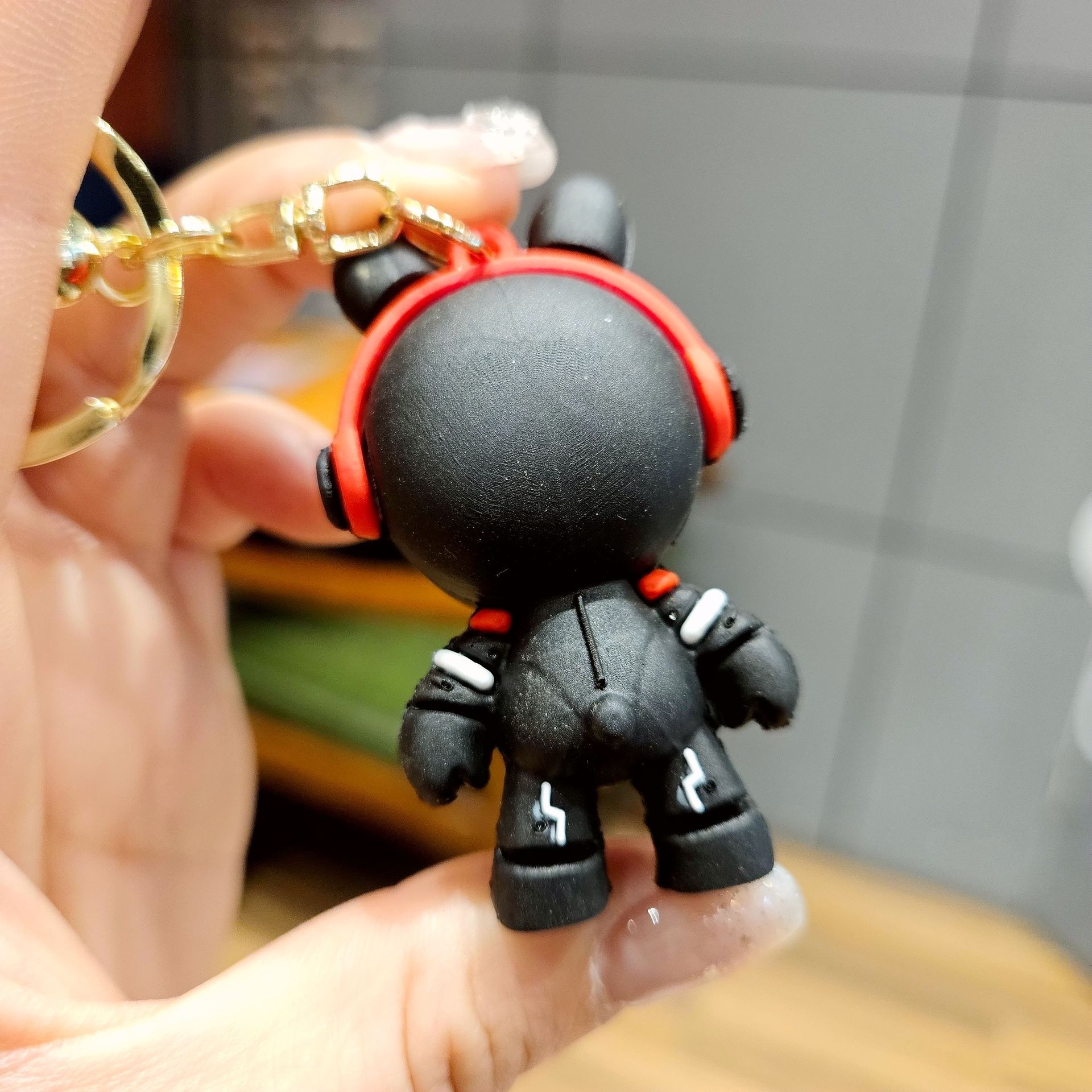 Flying cielo estrellado conejo llavero personalizado colgante astronauta coche llavero bolsa al por mayor pequeño regalo joyería colgante