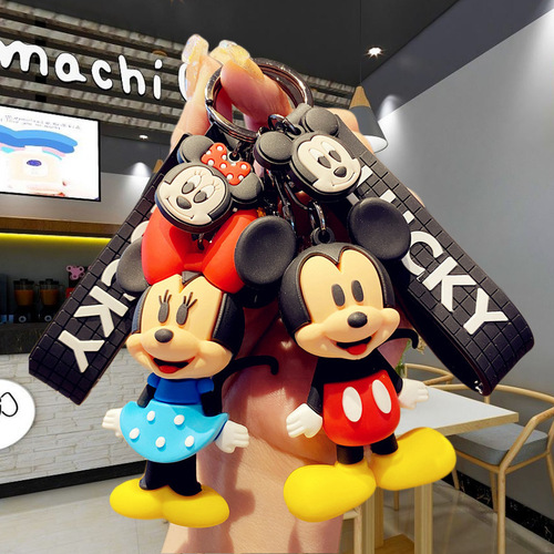 Classic cartoon Mickey Mouse keychain ornament cute figure bag key ring pendant car key chain wholesale