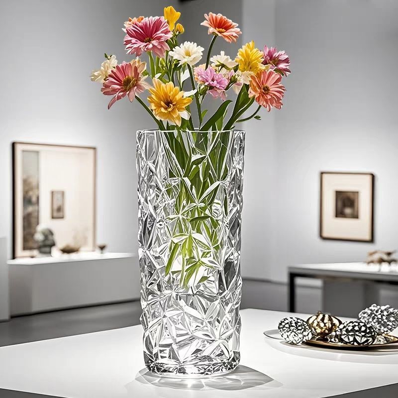 Wholesale Glass Vases, Transparent Water-Cultivation Flower Vases, Light Luxury High-End Style, Large Diameter Wide Mouth Vase for Lucky Bamboo and Fresh Flowers Wholesale Glass Vases, Transparent Water-Cultivation Flower Vases, Light Luxury High-End Style, Large Diameter Wide Mouth Vase for Lucky Bamboo and Fresh Flowers
