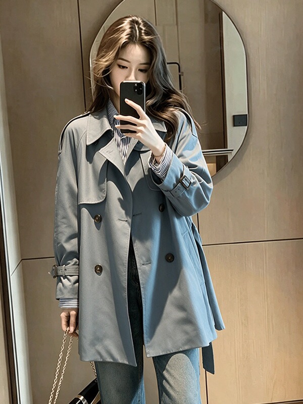 Women's windbreaker, new spring/autumn/winter styles, this year's popular and trendy mid-length coat, suitable for petite figures
