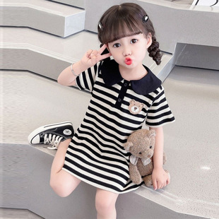 New Style Princess-Style Girls' Dress for Summer 2025, Trendy Korean Version, Sweet and Cute Baby Dress