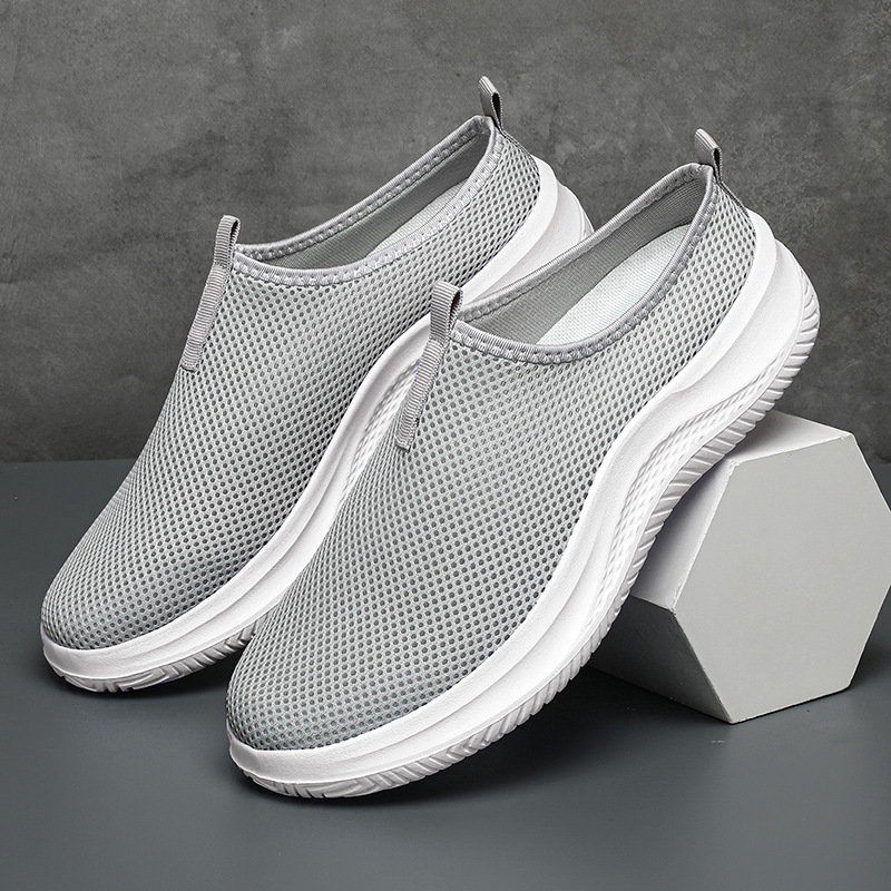 Summer New Breathable Sports Mesh Men's Large Size Outdoor Lightweight Running Shoes, Youth Slip-on Casual Shoes_vogvips.com