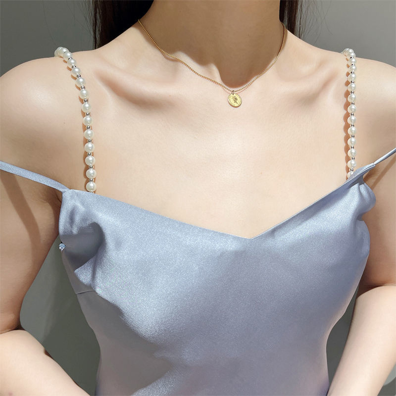 Cordillera de hombro cadena de ropa de abrigo ajustable reemplazable accesorios de diamante de pecho expuestos ropa de perlas