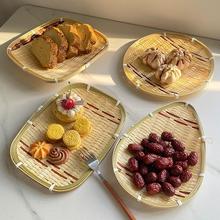 藤编制品手工农家用晾晒托盘水果茶点心厨房收纳圆形馒头筐果篮子