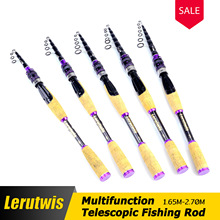 跨境代发碳素伸缩海竿高碳收缩路亚软木柄超硬欧美流行鲈鱼黑鱼钓