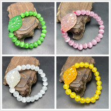 外贸猫眼石水晶手链女款手串创意礼品女生猫睛石九尾狐狸手串