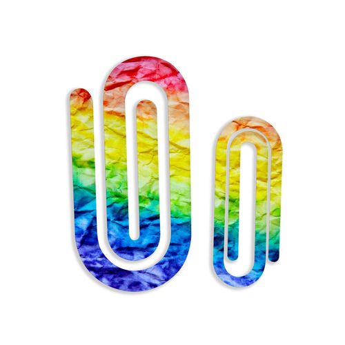 Heat transfer acrylic paper clip for student notebooks, document files, and card holders