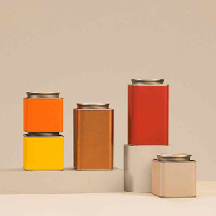 New Tea Cans Empty Gift Box Chinese Vintage Small Sealed Cans Tea Black Tea Handbag Accompanying Gift Square Jars