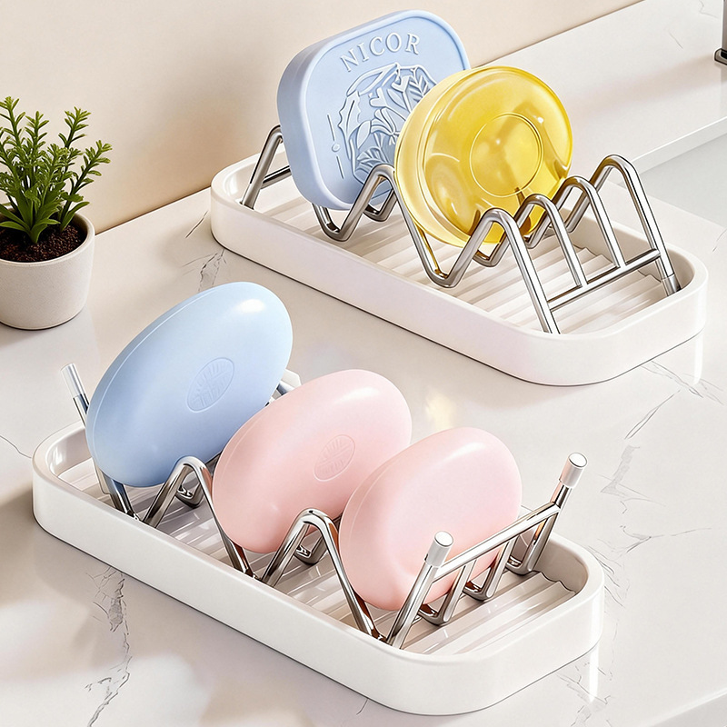 Bathroom Soap Holder Stainless Steel New Model Storage Rack Creative Household Bathroom Drainage Soap Tray Soap Storage Rack Bathroom Soap Holder Stainless Steel New Model Storage Rack Creative Household Bathroom Drainage Soap Tray Soap Storage Rack
