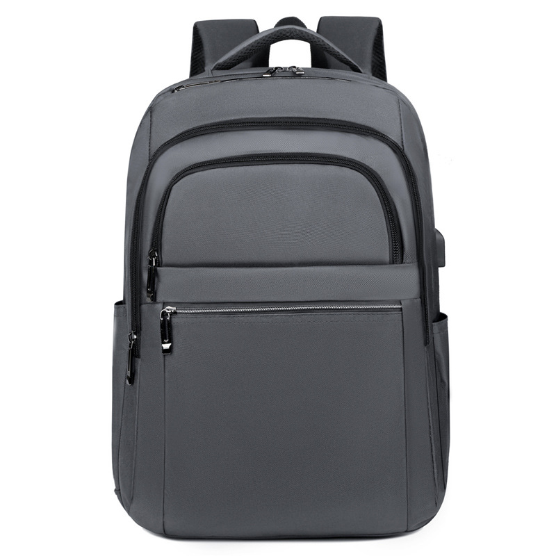 2024 nueva mochila de tela Oxford de gran capacidad para hombres con carga USB, mochila para computadora de ocio de negocios, bolso para estudiantes