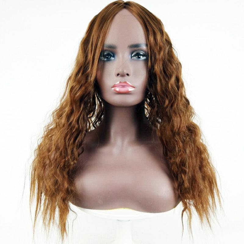Women's Fashion Holiday High-temperature Fiber Centre Parting Long Curly Hair Wigs display picture 1