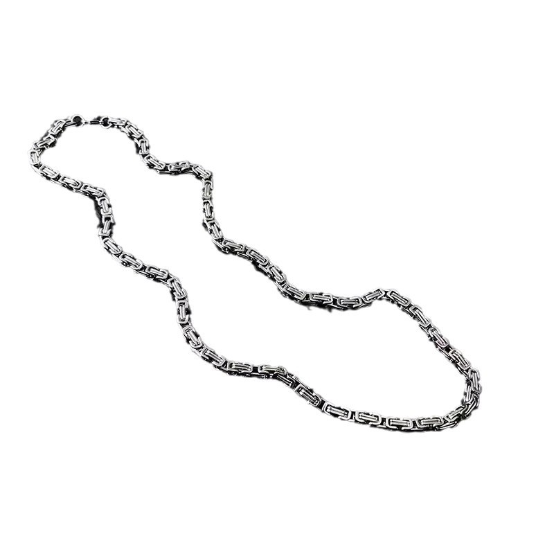 Necklace Men With Unique Design, Niche Collarbone Chain, Cool For Men, Hip-Hop Titanium Steel Choker, Heavy Metal Style_voghion.com