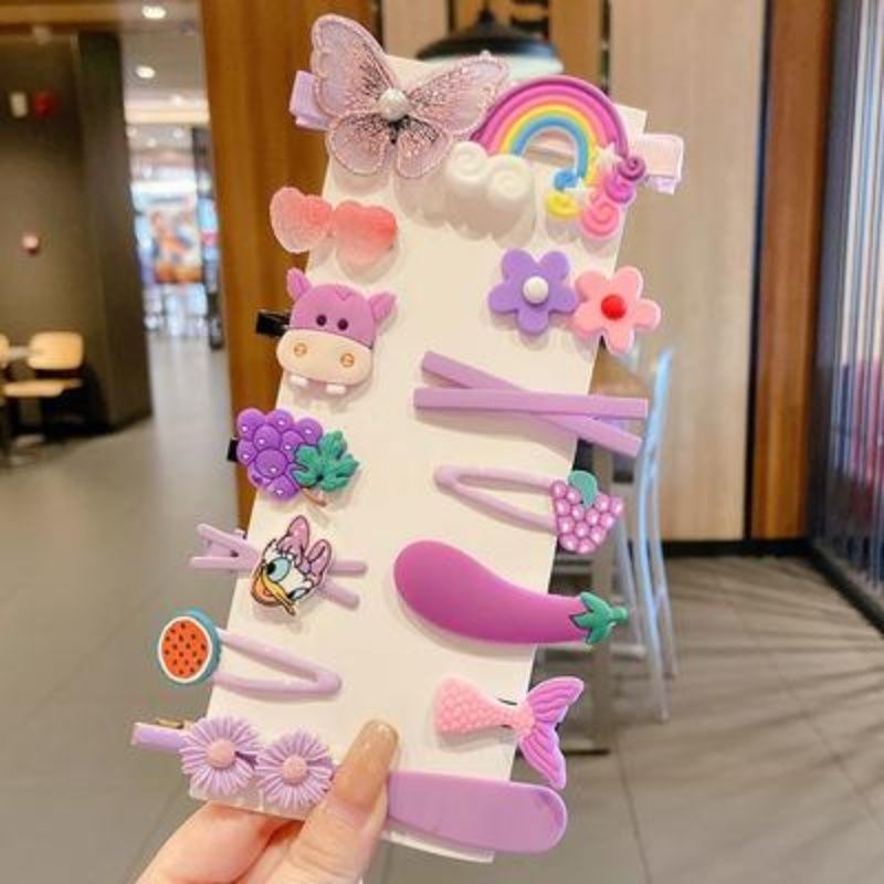 小孩发夹女宝宝不伤发刘海夹儿童发卡幼儿小发夹头饰小女孩额头夹|undefined