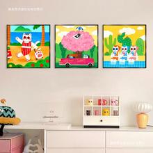 批发多巴胺可爱卧室装饰画田园风儿童房挂画小清新客厅桌面摆画背