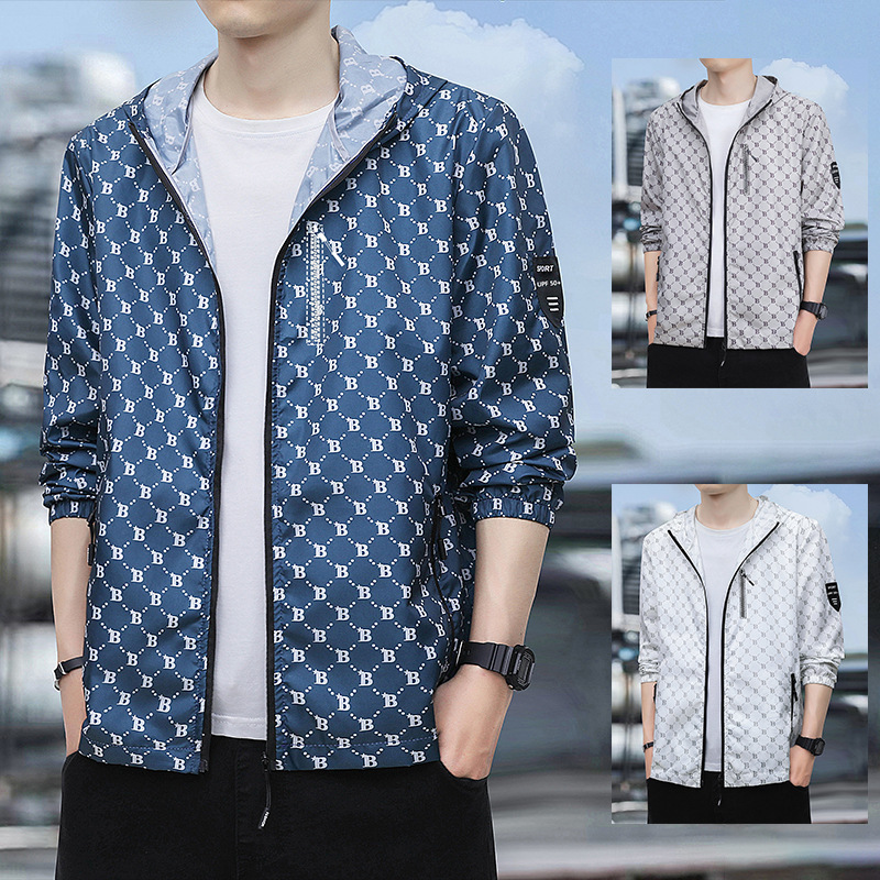 2024 moda nueva chaqueta de protección solar para hombres abrigo delgado de verano deportivo al aire libre transpirable anti-UV ropa de piel