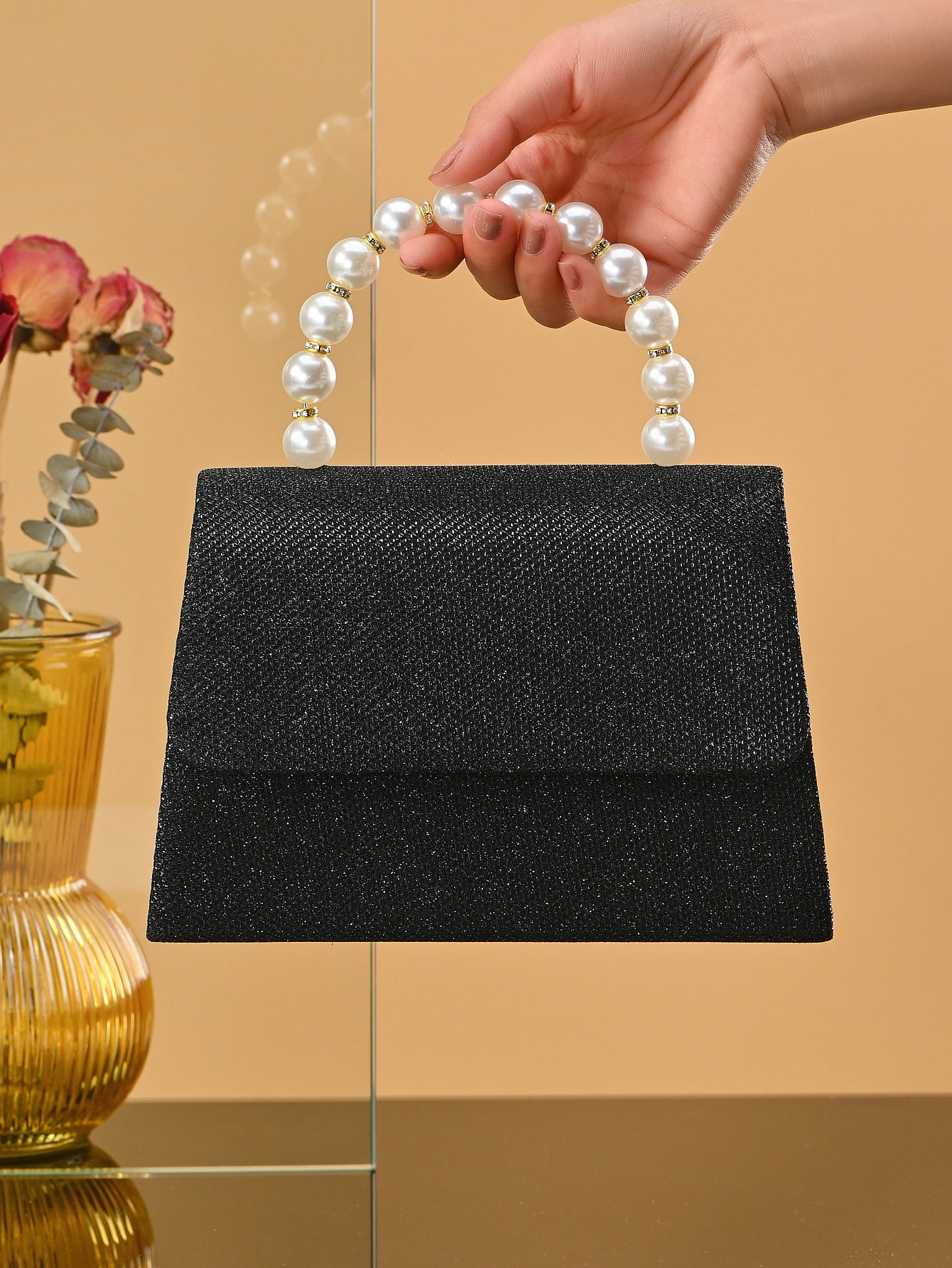 Beaded Square Evening Handbag For Ladies - Elegant Party Accessory_voghion.com