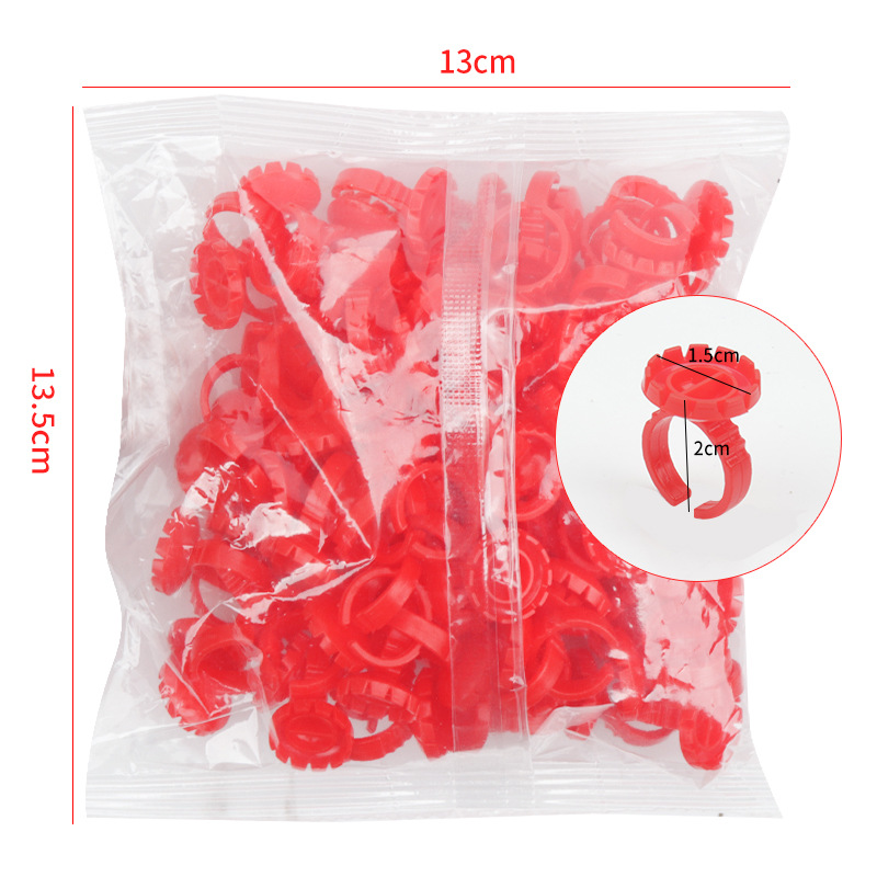 Venta al por mayor de pestañas postizas injertadas taza de anillo de goteo de pegamento 100/paquete de hermosas pestañas flor taza de anillo herramienta de bandeja de pegamento