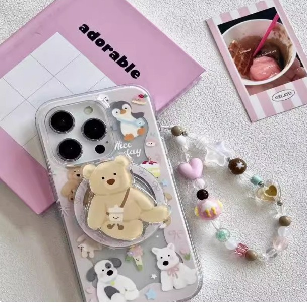 Lindo animalito pingüino atracción magnética nuevo iphone16promax atracción magnética Apple 15 funda para teléfono móvil para 14 suave