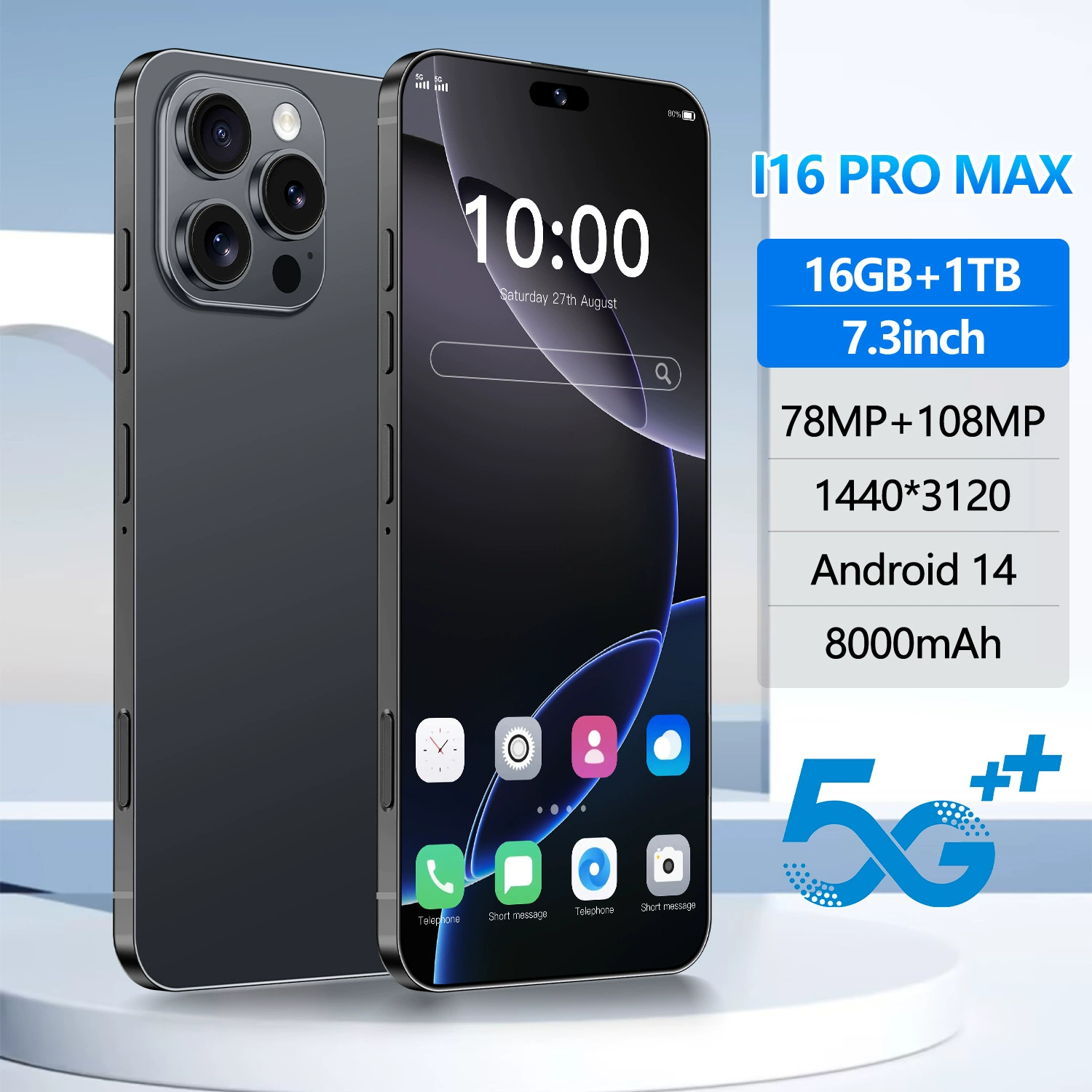 (Граница торговля), ультратонкий смартфон, Android 8.1, intel core i16, 16promax