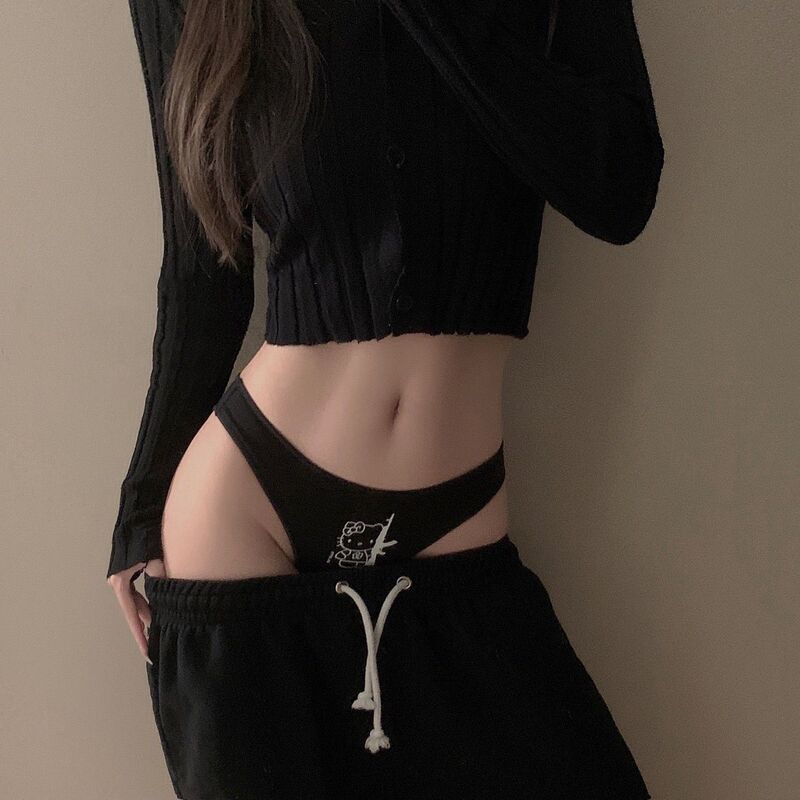 Disarm, KT! Cat Cute Sweet Cotton Girl Student Y2K Sports Style Underwear Women's Low Waist Sexy Ins