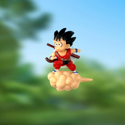 Flying Little Sun Wukong Anime Car Window Sticker Car-Mounted Somersault Cloud Creative Car Window Glass Sticker Ornament Accessories (Car ornaments) - red-flying-goku-suction-cup