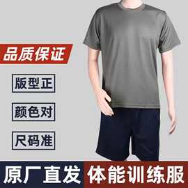 体能服套装夏季体能训练服薄款速干短袖t恤短裤学生教官军训服