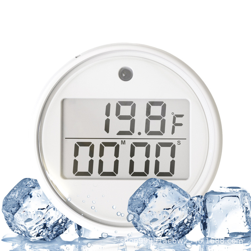 Ice Bath Water Thermometer Automatic Timing Alarm Summer Bath Thermometer Cross-Border New Product Pool Bathtub Floating Thermometer