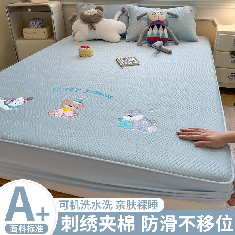 cubierta de cama antideslizante de una sola pieza cubierta de colchón Simmons cubierta protectora cubierta de cama de dormitorio de estudiantes de tres piezas