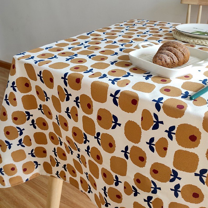 2021新品家居布艺棉麻材质印花桌布台布|ms