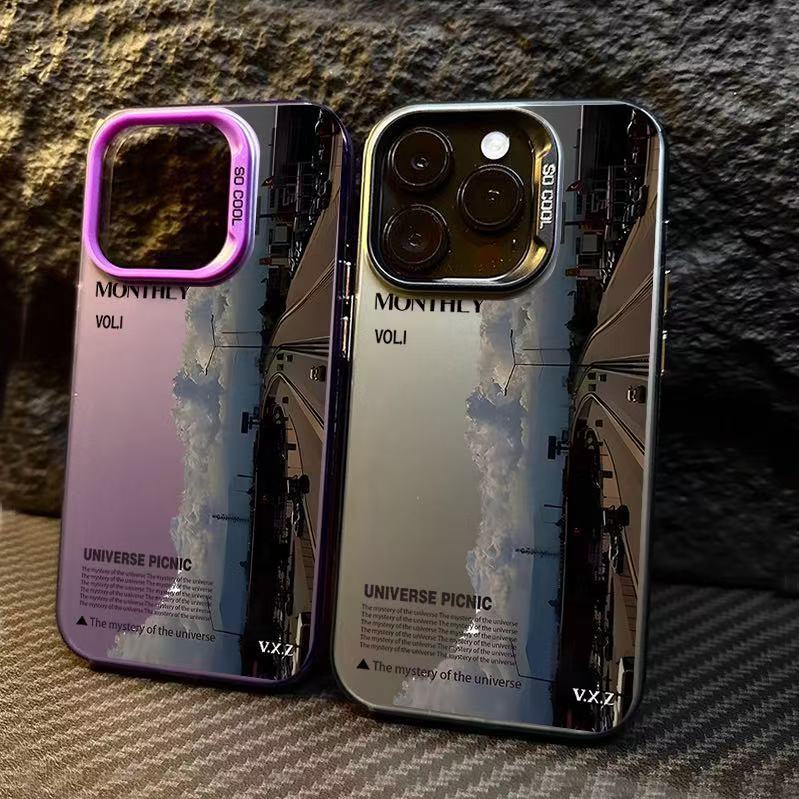 New Scenery-Themed Phone Case Suitable for iPhone 17, Apple 15 Pro Max/14, Shockproof 13 Pro, 16, European and American Style, 11 Xr