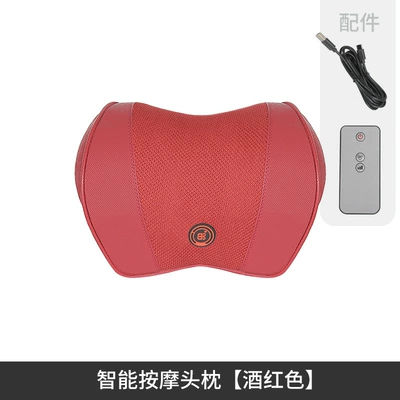 Massage Remote Control, Car Neck – Headrest - massage-headrest-burgundy-red