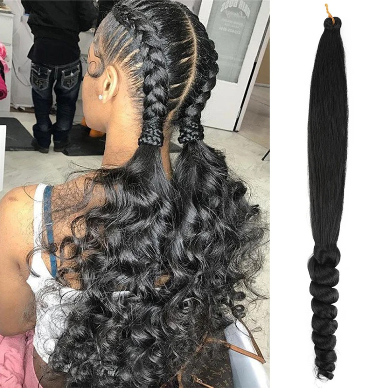 Foreign Trade African Wigs for Women, Crochet Hair with Beads, Synthetic Curly Spiral Braids, Wavy Gradient Braided Hair Extensions Foreign Trade African Wigs for Women, Crochet Hair with Beads, Synthetic Curly Spiral Braids, Wavy Gradient Braided Hair Extensions