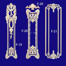 批发实木雕花背景墙花片法式装饰贴花美式角花东阳木雕门心花大花
