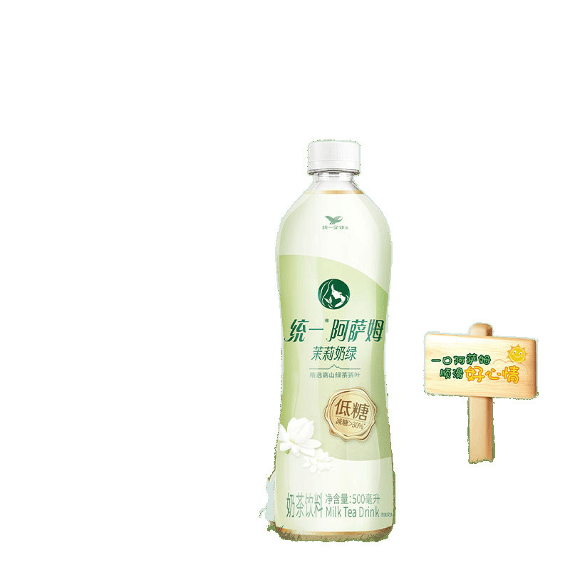 统一低糖阿萨姆茉莉奶绿奶茶茶饮料绿茶群木其他广东密封常温瓶装|undefined