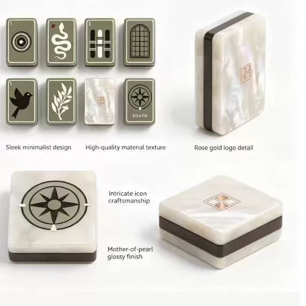 (In stock) Hand-crafted acrylic mahjong tiles, American mahjong tiles, American-style English number mahjong, personalized and creative