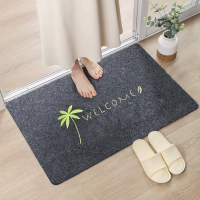 Avtomobil döşəmə paspasları — Door Mat, Kitchen Absorbent and - embroidered-gray-coconut-tree-40cm60cm