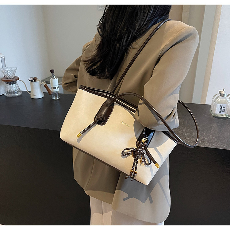 Borsa a tracolla semplice da donna, in PU, con texture retrò, casual, per pendolari, primavera ed estate, personalità europea e americana_voghion.com