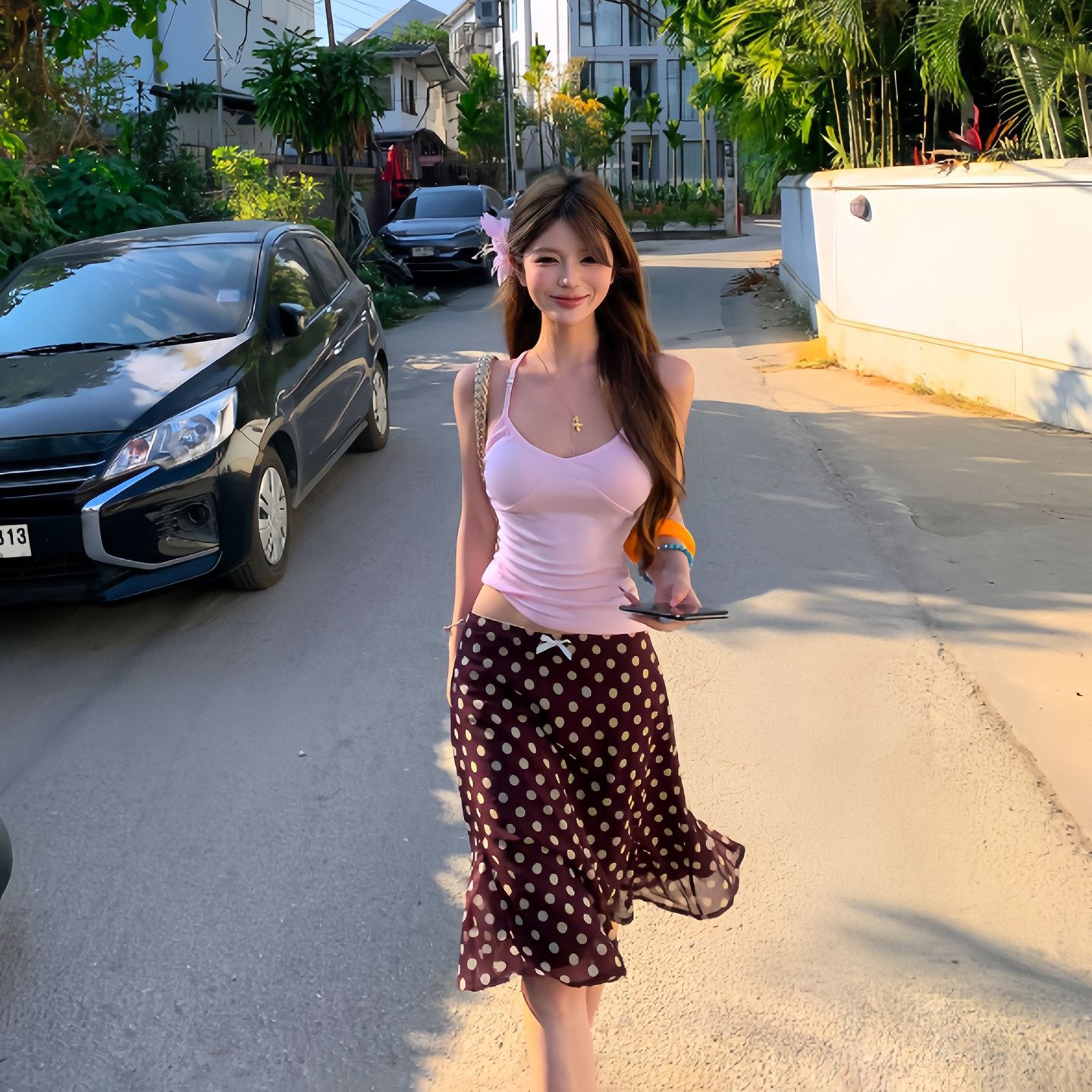 Polka Dot Dress / S