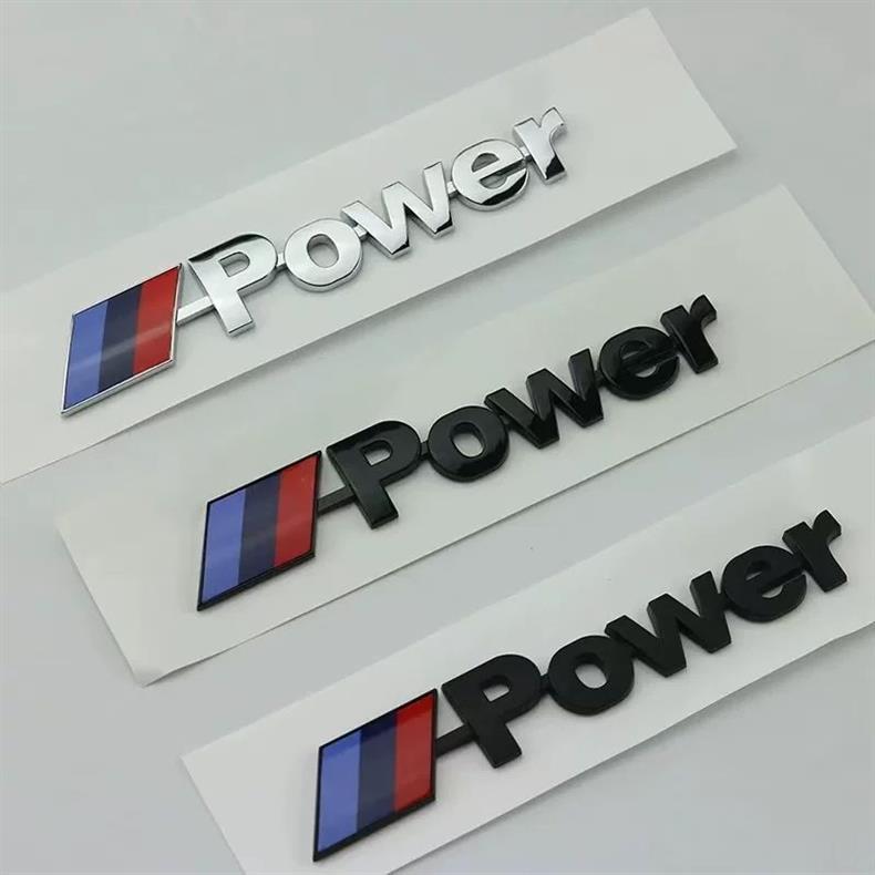 Special BMW emblem, Mpower rear badge, for 1 Series, 3 Series, 5 Series, 7 Series, X1, X2, X3, X4, X5, and X6 models; rear emblem sticker