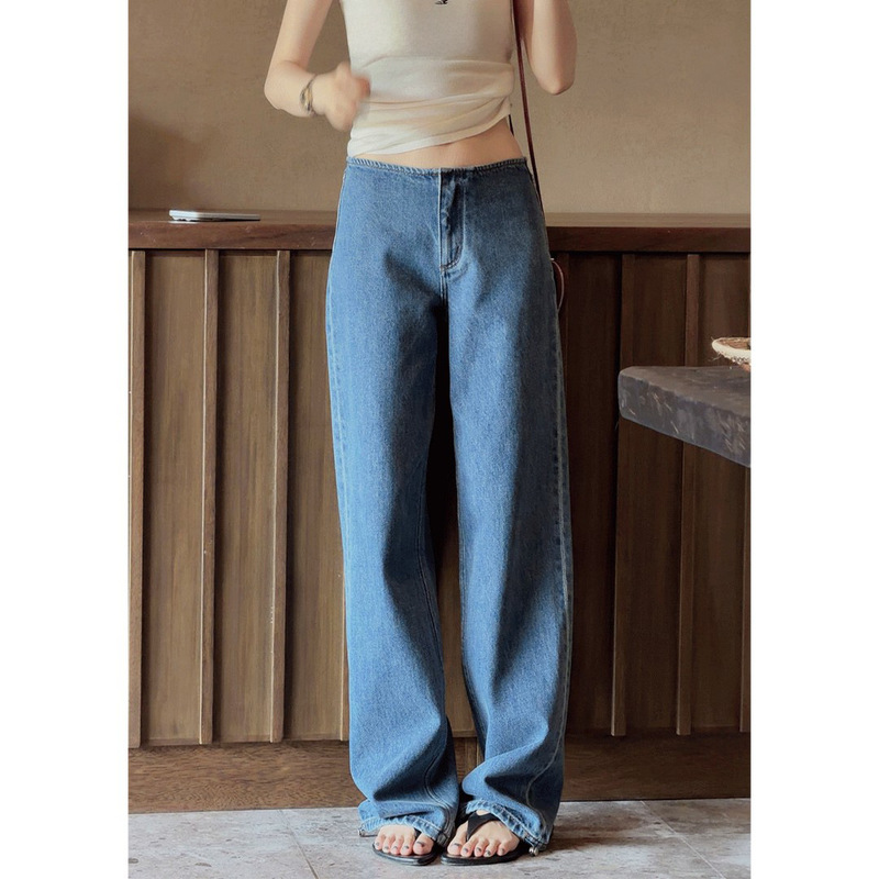 [Out-of-the-box denim] Same style, original low-waist drawstring straight-leg jeans # 5521N