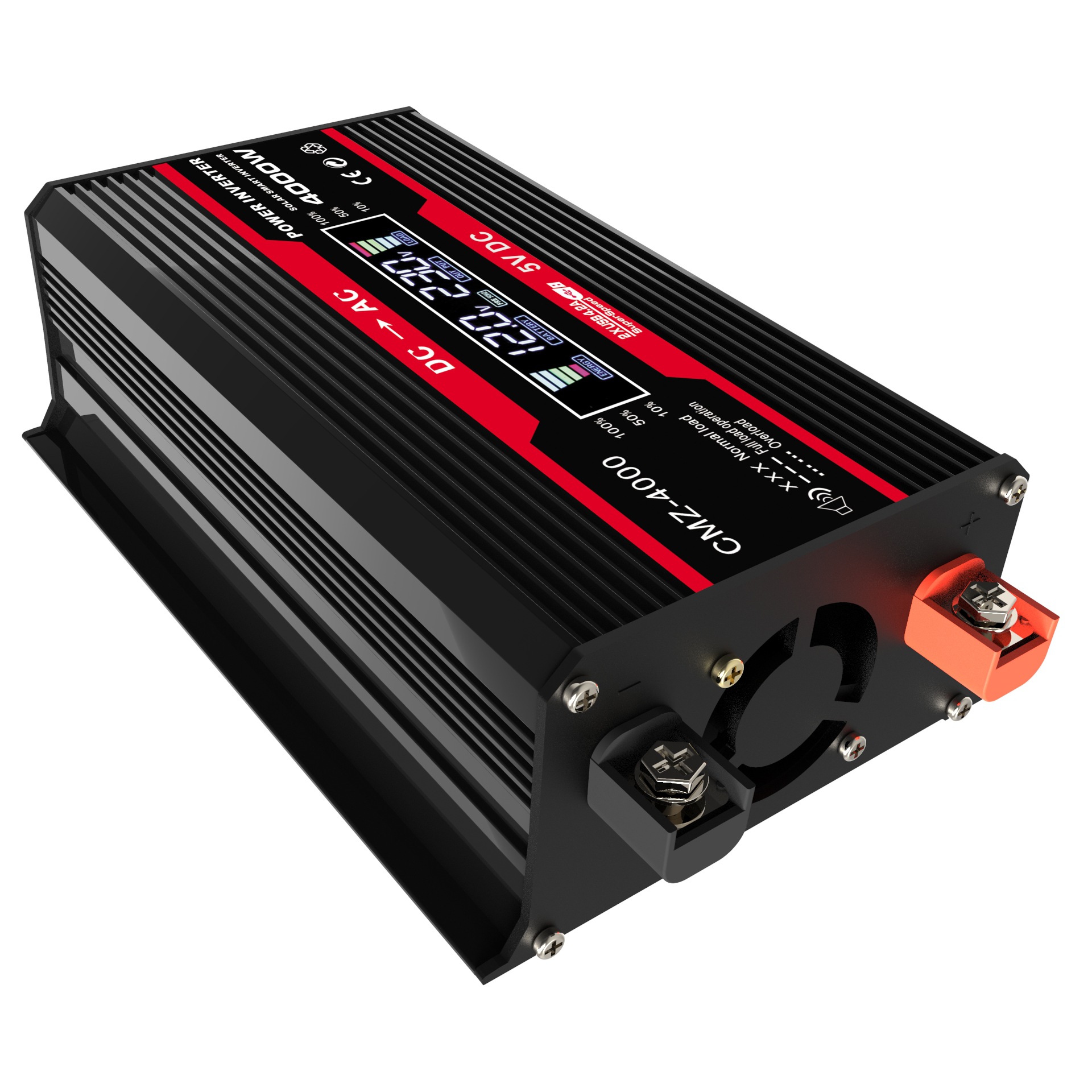 实力工厂智能修正弦波车载太阳能逆变器4000W 12V power inverter
