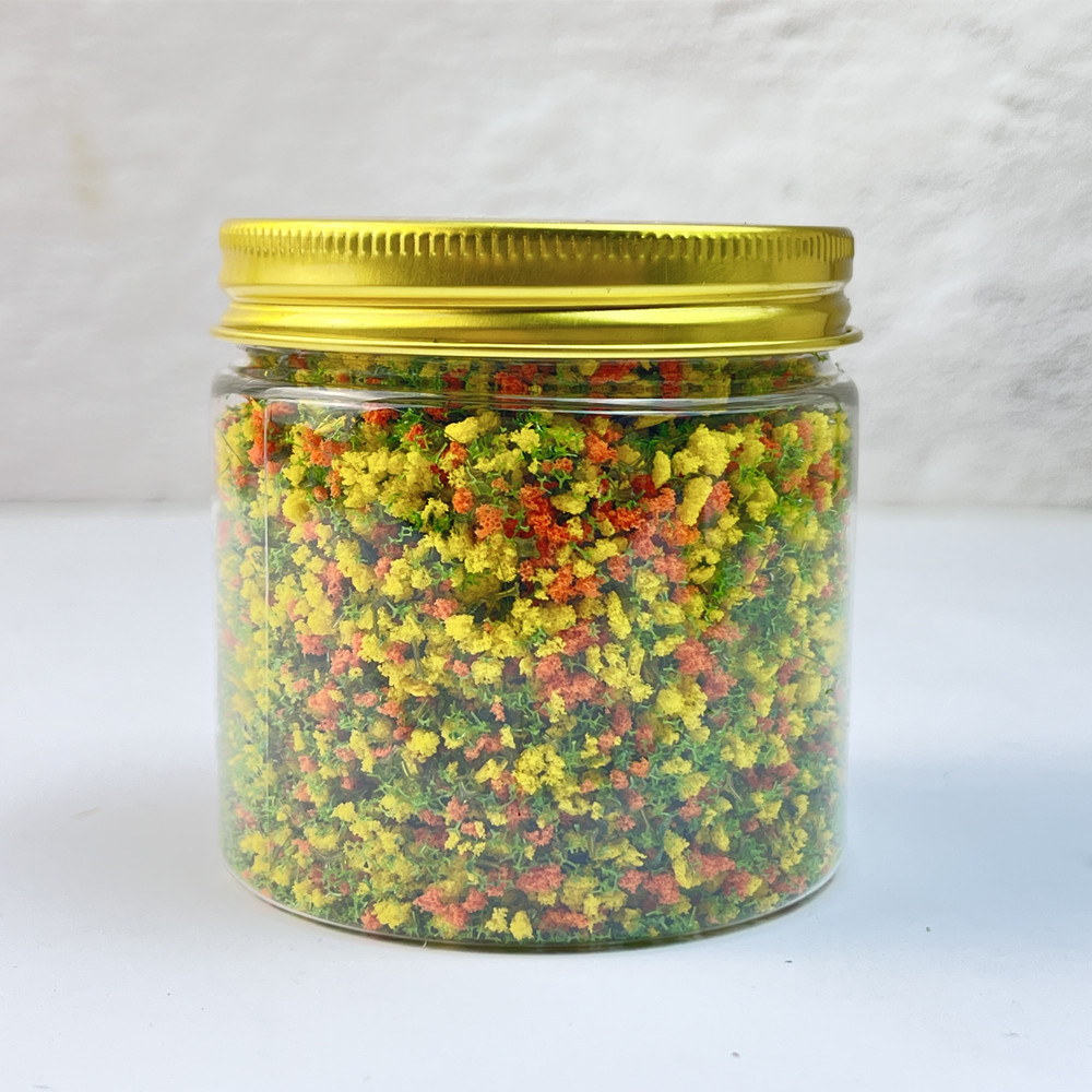 Micro-View arbusto hierba árbol polvo partículas gruesas flores y hojas militar arena bandeja escena modelo material de bricolaje