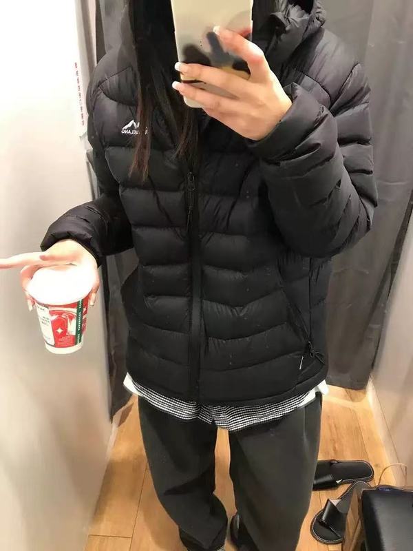 白鸭绒排骨羽绒服女短款轻薄2025年冬季新款加厚休闲运动连帽外套|undefined