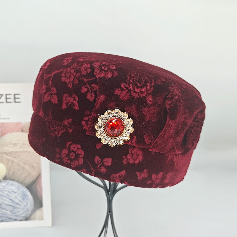 Autumn and winter middle-aged wool hat children winter fleece-lined warm old people grandma hat mother-in-law old lady 60-70-80 years old