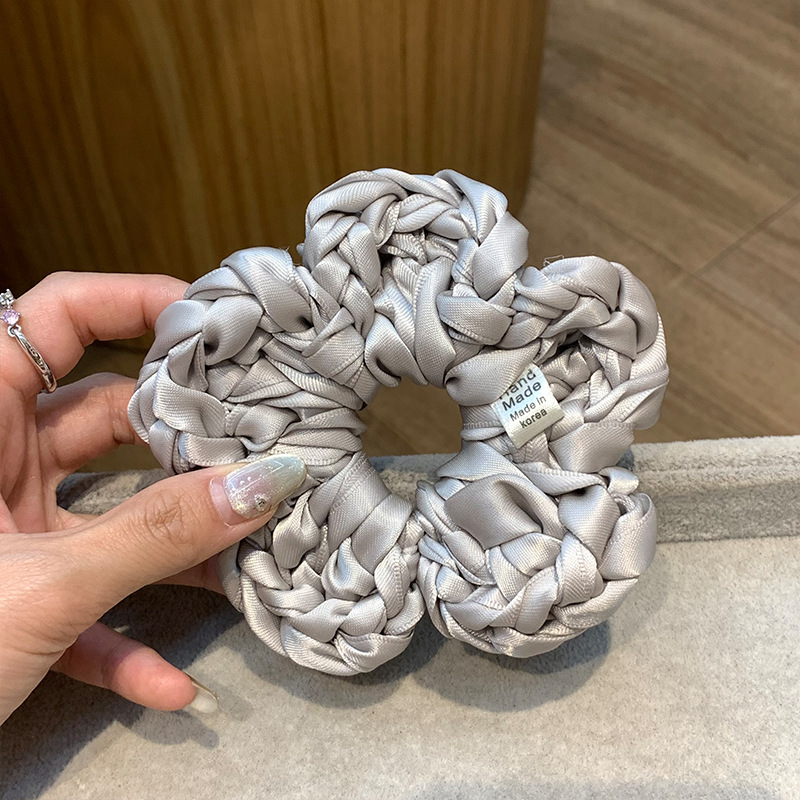 Isladegar con dopamina gran flor anillo de cabello mano cinta tejida cuerda de cabeza de alta sensación de cabello adornos de cabello de flores